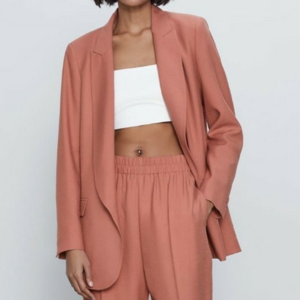 Zara Women's Salmon Blazer - Size Small